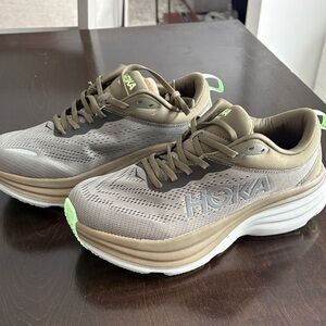 Hoka Men's Gray and Olive Athletic Shoes